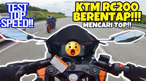 #910 TEST TOP SPEED KTM RC200 ! BERENTAP!!! - YouTube