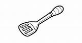 Spatula Drawing Kitchen Utensils Clipartmag sketch template