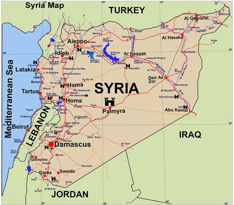 Damascus Map - Syria