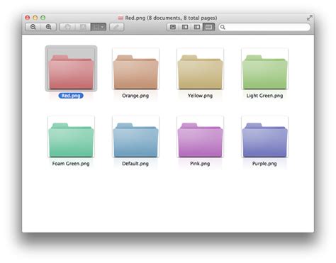 14 Mac Colored Folder Icons Images - Color Folder Icons, Color Folder ...