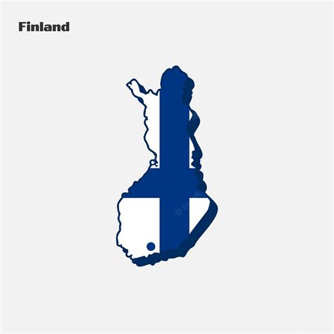 Premium Vector | Finland Nation Flag Map