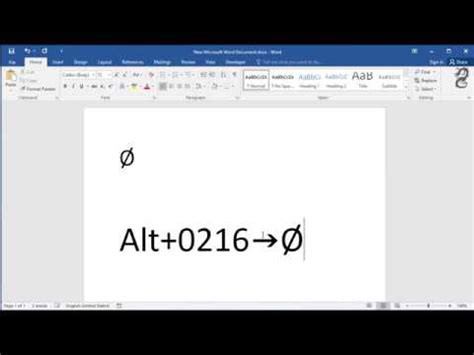 How to Type Diameter Symbol in Word - YouTube