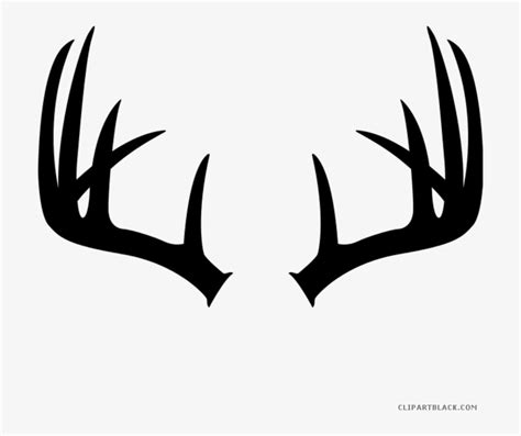 Mule Deer Antlers Silhouette Png - Deer Antler Silhouette - Free ...