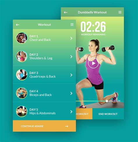 Fitness and Gym Mobile App UI UX and Website Design by Uikreative