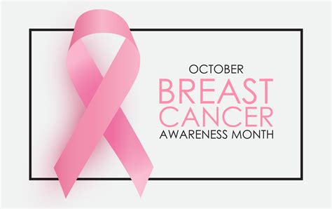 October Breast Cancer Awareness Month Concept Background. Pink Ribbon ...