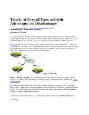 Copy of 2nd Cisco Firewall-Types-Advantages.docx - Tutorial of Firewall ...