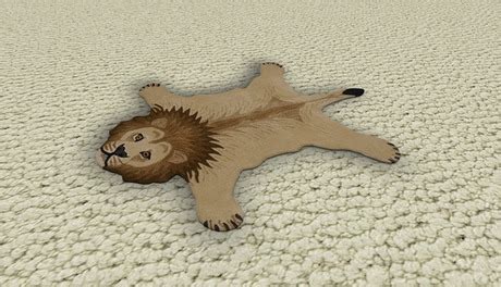 Second Life Marketplace - Realistic Mesh Lion Rug