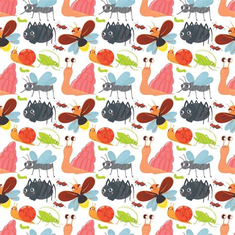 Insects Seamless Pattern Design 4724604 Vector Art at Vecteezy