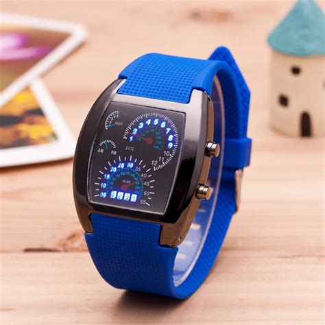 2018 Fashion Casual Digital Led Watches Cool Car Meter Dial Unisex ...