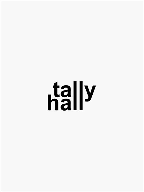 "Tally Hall logo" Sticker by goingincakeless | Redbubble