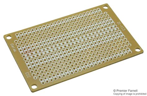 25 Rows Small PC Prototyping Board | 21-4590 Farnell UK