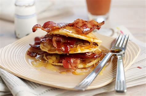 Bacon And Maple Syrup Pancakes | American Recipes | GoodtoKnow