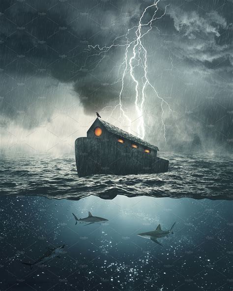 Noah's Ark Bible story art | Stock Photos ~ Creative Market