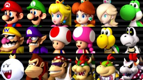 Mario Kart Wii - All Characters - YouTube