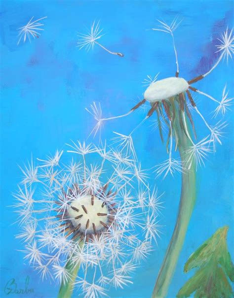 Dandelion Painting by Iuliana Barbu | Saatchi Art