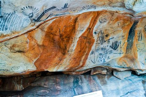 Aboriginal Cave Paintings at Yourambulla, South Australia