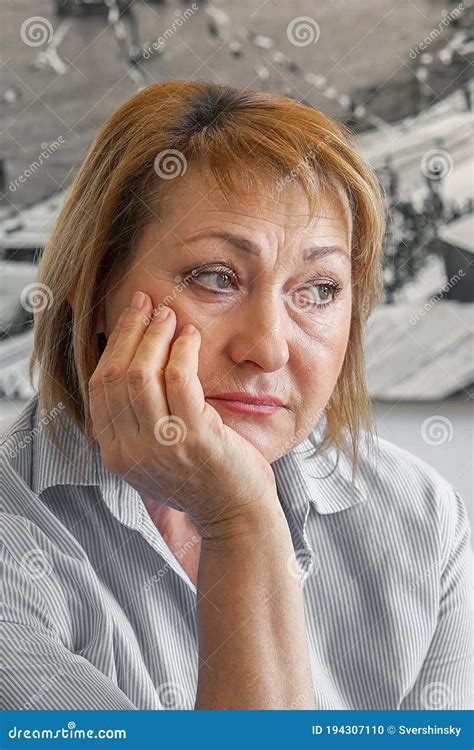 Portrait of a Sad Old Woman. Sad Lady Stock Photo - Image of mother ...