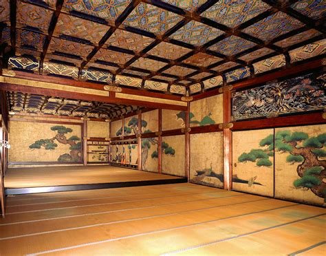 Inside one of the audience halls at Nijō Castle. Japan, Edo period ...