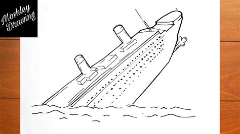 Titanic Ship Drawing Sinking