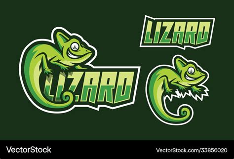 Lizard mascot logo design Royalty Free Vector Image