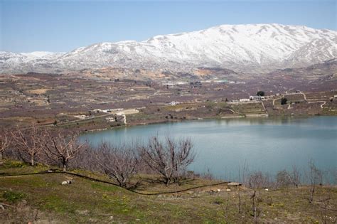 View of snow-capped Mount Hermon from the Sea of Galilee - Carta Jerusalem