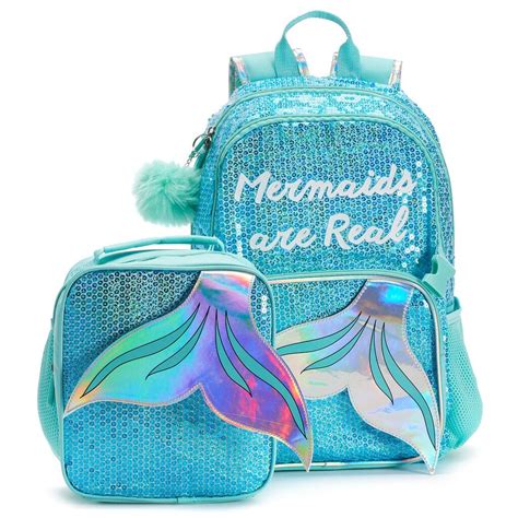 Kids "Mermaids Are Real" Sequin Backpack & Lunch Bag Set | Mermaid ...