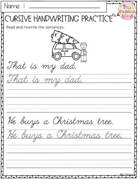 Christmas Cursive Worksheets | Download Printable Cursive Alphabet Free!