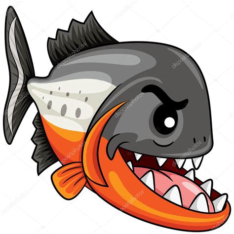 Images: a cartoon piranha | Piranha Fish Cartoon — Stock Vector ...