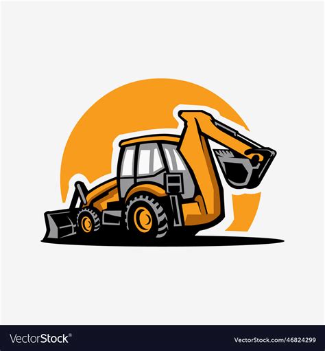 Backhoe loader Royalty Free Vector Image - VectorStock