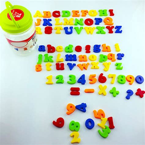 78PCS Magnetic Letters Numbers Alphabet Fridge Magnets Colorful ABC 123 ...