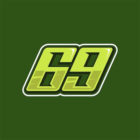 Premium Vector | Racing number 69 logo design vector