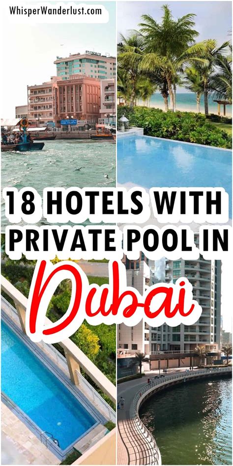 Top 18 Hotels with private pool in Dubai