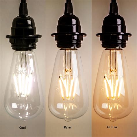 Non Yellow Edison Bulbs - Langree Vintage Led Edison Bulb 6w Equivalent ...