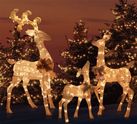 Outdoor Yard Lighted REINDEER FAMILY SET | Christmas