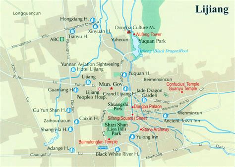 Lijiang Map, Map of Lijiang, China, Lijiang Travel Map