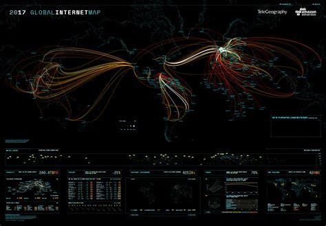 Data in the Dark: Our (Glowing) Global Internet Map Tracks Bandwidth ...