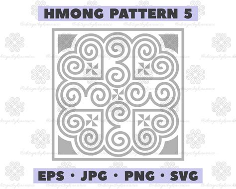 Hmong Design, Hmong Pattern 5, Hmong SVG, Hmong Ethnic Pattern, Hmong ...