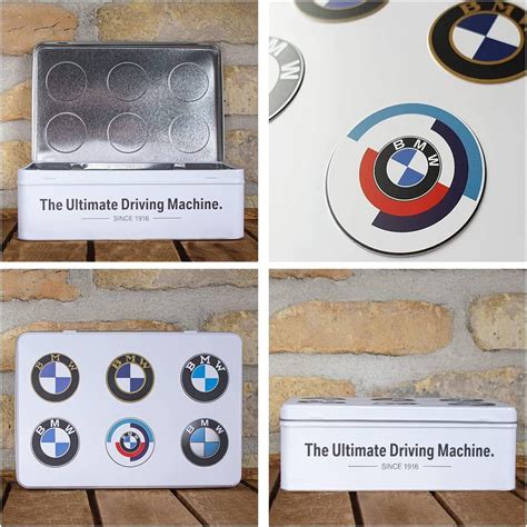 BMW Logo Evolution - Metallboks Flat - RETRONORGE.NO