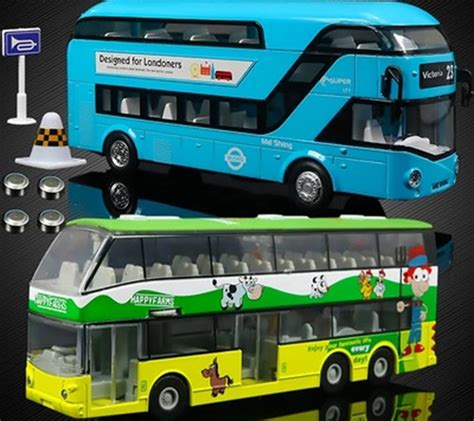 Double layer bus tour bus model car toy children alloy car model Gifts ...