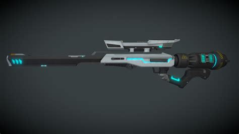 Stylized Futuristic Sniper Rifle - 3D model by Edward Vanderghote ...