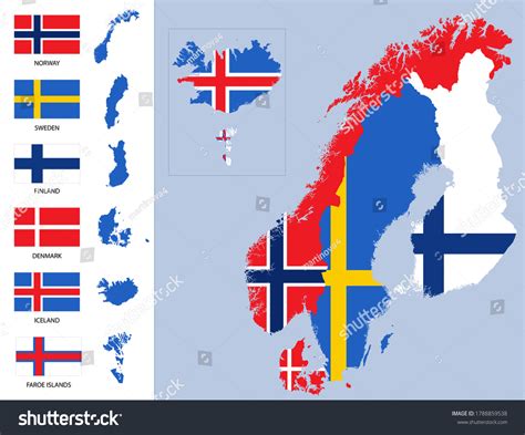 Scandinavian Countries Flags