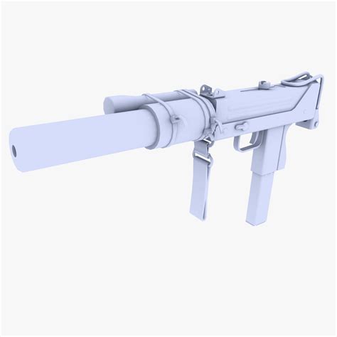 3D model MAC 10 Sub Submachine Gun VR / AR / low-poly MAX OBJ 3DS FBX ...