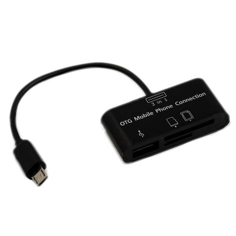 USB Connection Kit HUB SD Micro SD Card Reader Adapter For OTG Mobile ...