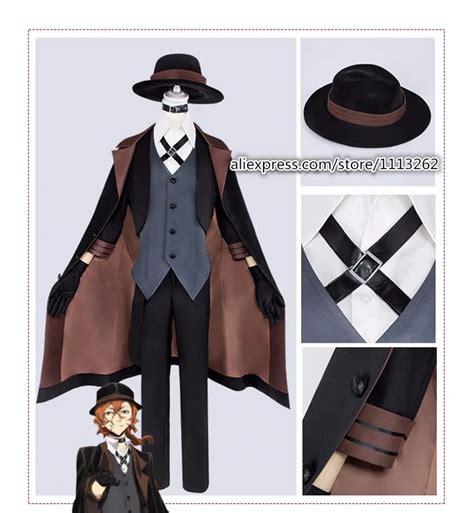 Bungo Stray Dogs Maffia Nakahara Chuya Cosplay Costume Custom Made For ...