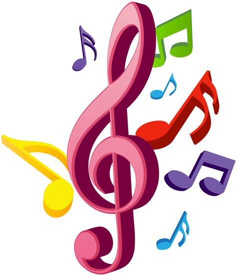 Colorful Music Notes Png Clipart