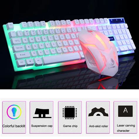 Colorful LED Illuminated Backlit USB Wired PC Rainbow Gaming Keyboard ...