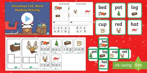 Christmas CVC Words Activity Pack (Teacher-Made)