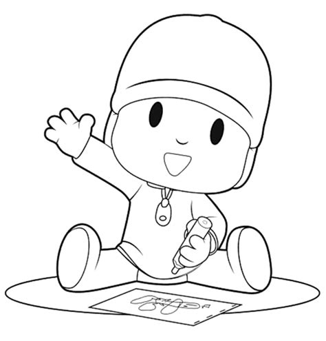 Funny Pocoyo Coloring Pages PDF Free - Coloringfolder.com