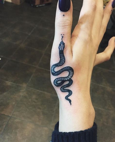 Small Snake Tattoo On Hand - Rogers Gardens Hours Today