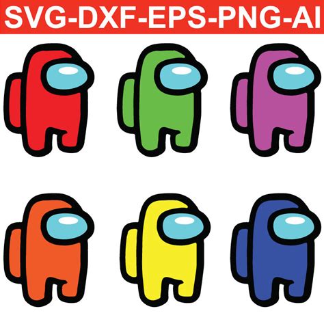 among us SVG PNG EPS DXF AI Vector Arts Collection Arts Vector